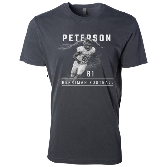 Herriman High School Custom Football T-Shirt Black & White Image