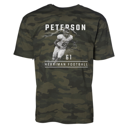Herriman High School Custom Football T-Shirt Black & White Image