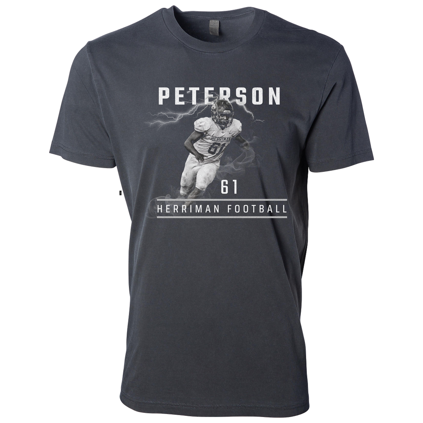 Herriman High School Custom Football T-Shirt Black & White Image