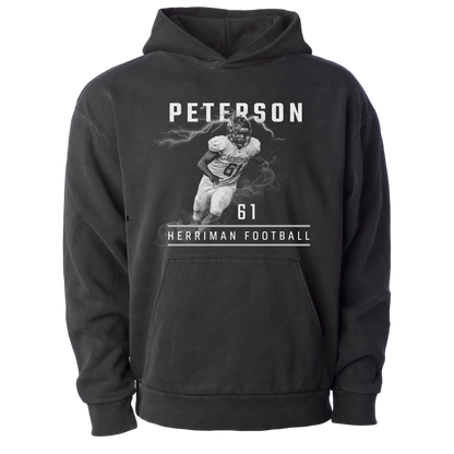 Herriman High School Custom Football Hoodie & Crewneck Black & White Image