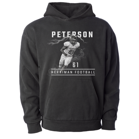Herriman High School Custom Football Hoodie & Crewneck Black & White Image