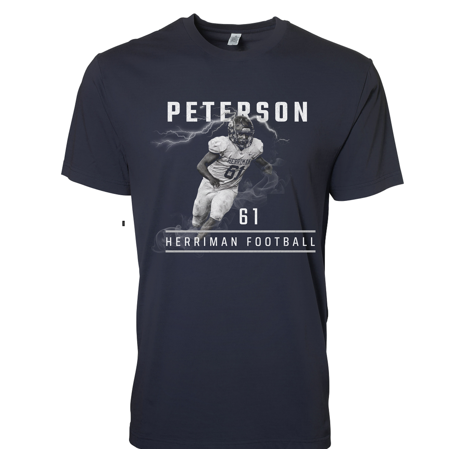 Herriman High School Custom Football T-Shirt Black & White Image