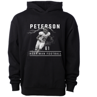 Herriman High School Custom Football Hoodie & Crewneck Black & White Image