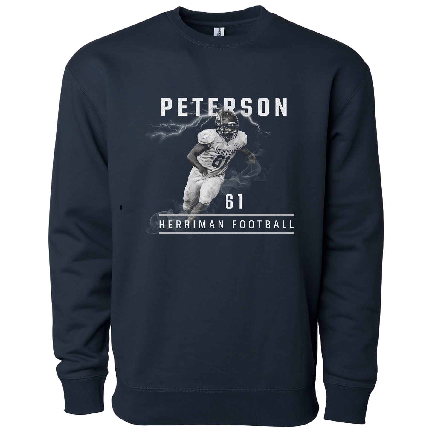 Herriman High School Custom Football Hoodie & Crewneck Black & White Image