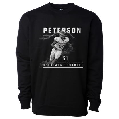 Herriman High School Custom Football Hoodie & Crewneck Black & White Image