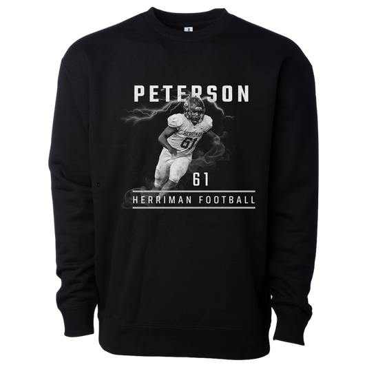 Herriman High School Custom Football Hoodie & Crewneck Black & White Image