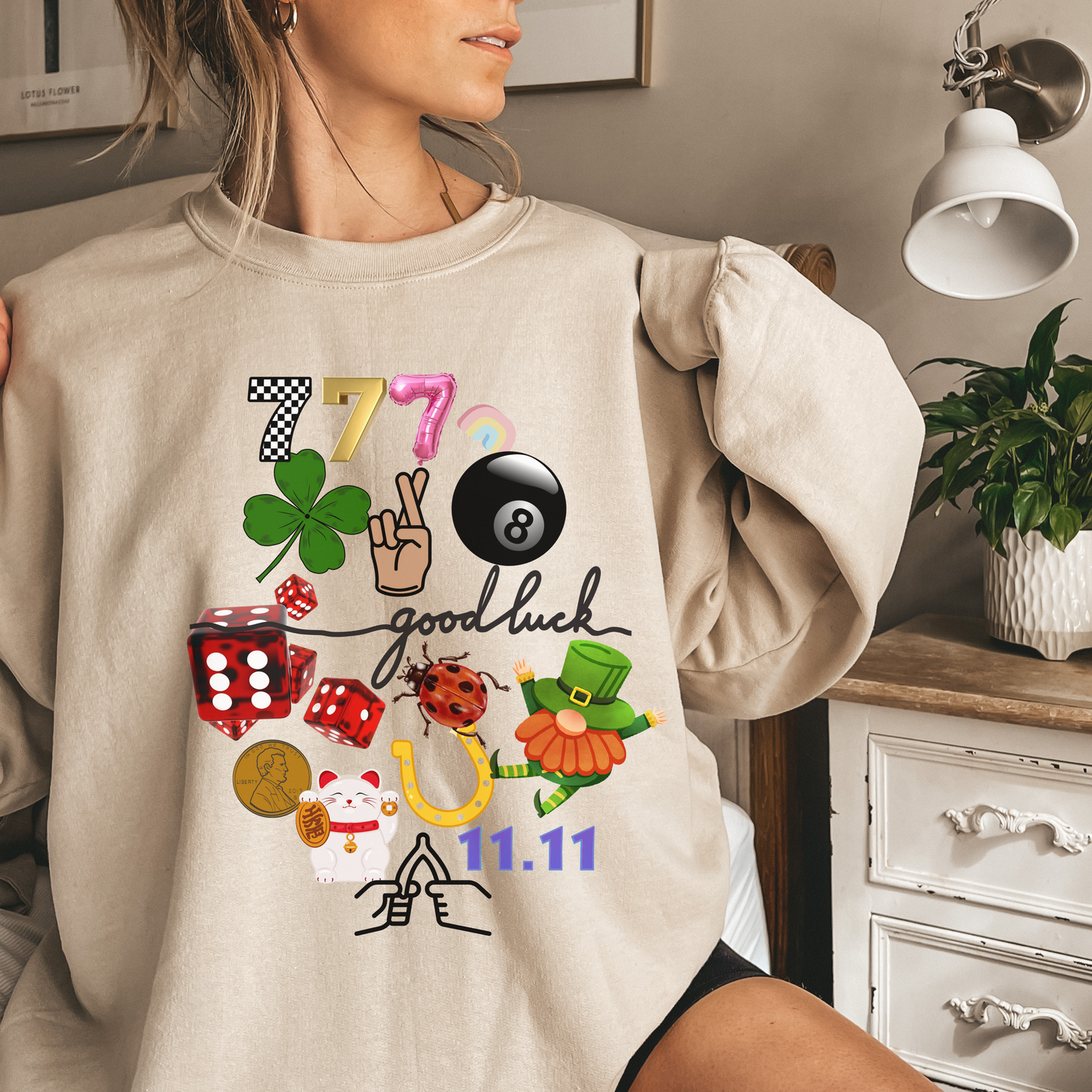 Lucky Duck Crewneck – Catch a Little Luck (Multiple Colors)