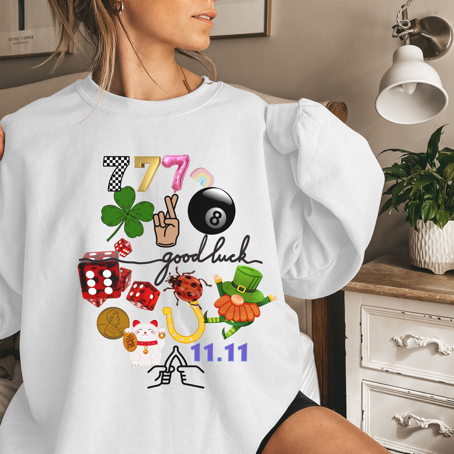 Lucky Duck Crewneck – Catch a Little Luck (Multiple Colors)