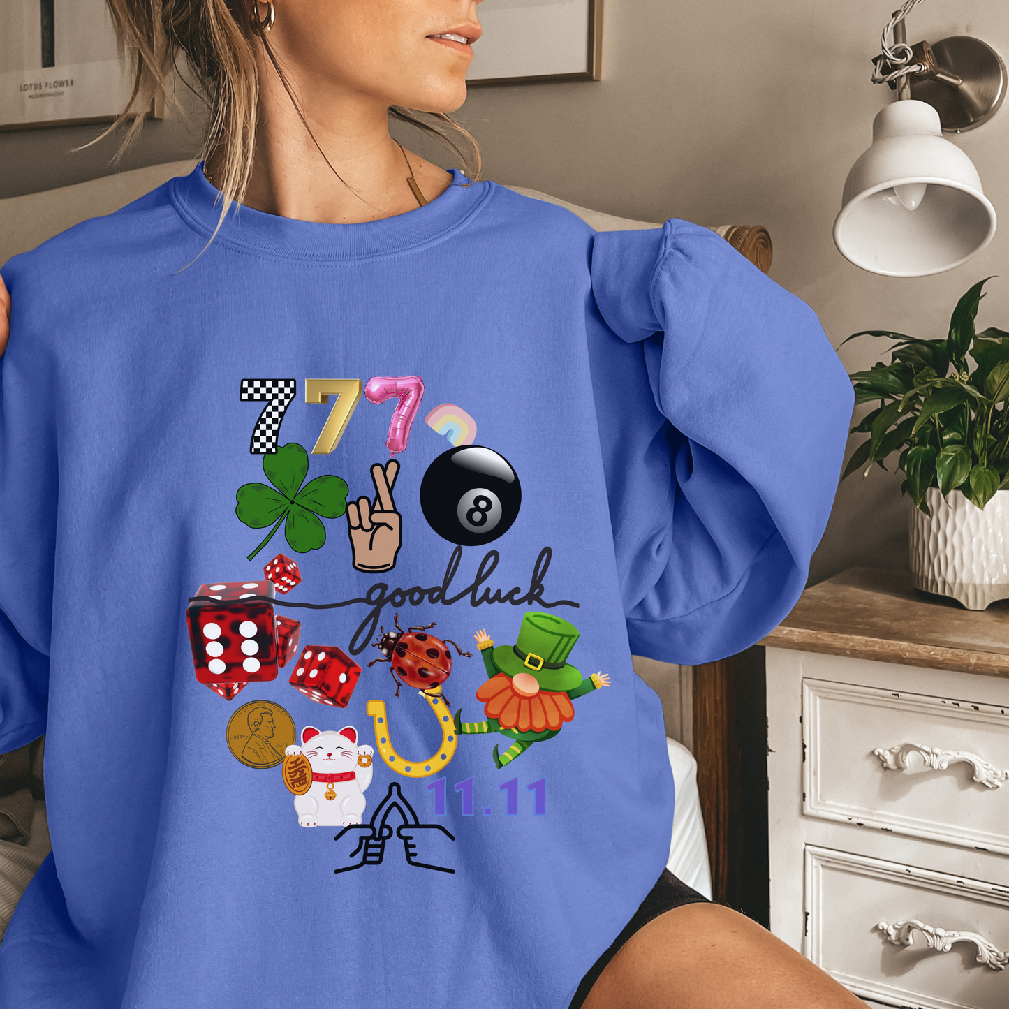 Lucky Duck Crewneck – Catch a Little Luck (Multiple Colors)