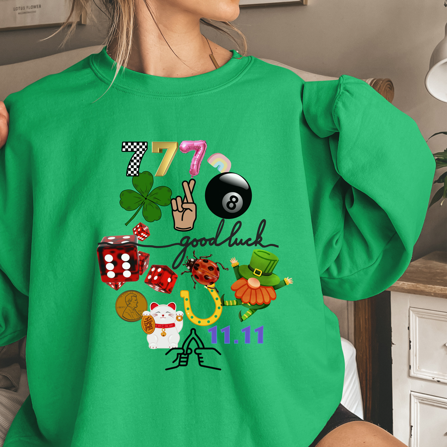 Lucky Duck Crewneck – Catch a Little Luck (Multiple Colors)