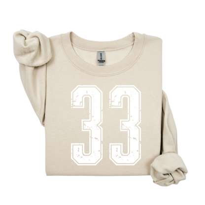 Varsity Custom Number Sweatshirt Crewneck: Personalized Game Day