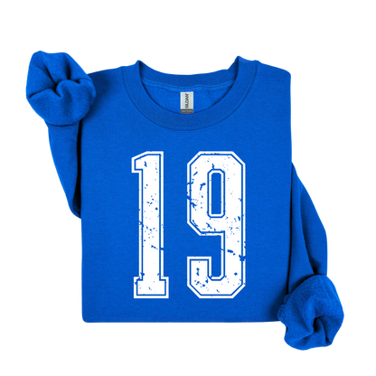 Varsity Custom Number Sweatshirt Crewneck: Personalized Game Day