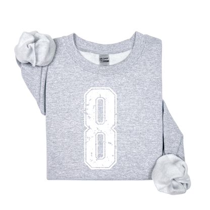 Varsity Custom Number Sweatshirt Crewneck: Personalized Game Day