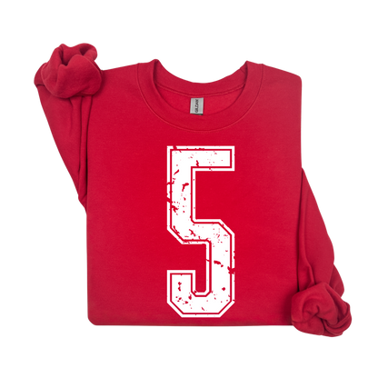 Varsity Custom Number Sweatshirt Crewneck: Personalized Game Day