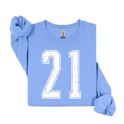 Varsity Custom Number Sweatshirt Crewneck: Personalized Game Day