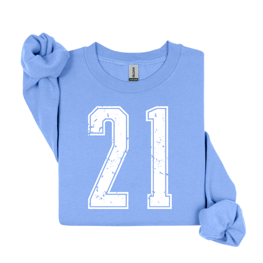 Varsity Custom Number Sweatshirt Crewneck: Personalized Game Day