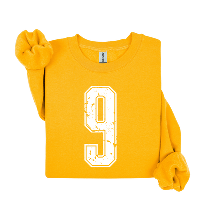 Varsity Custom Number Sweatshirt Crewneck: Personalized Game Day
